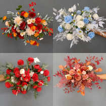 Wedding props shopping mall shop window ornaments small floral stage simulation fake flower layout welcome area shelf floral art