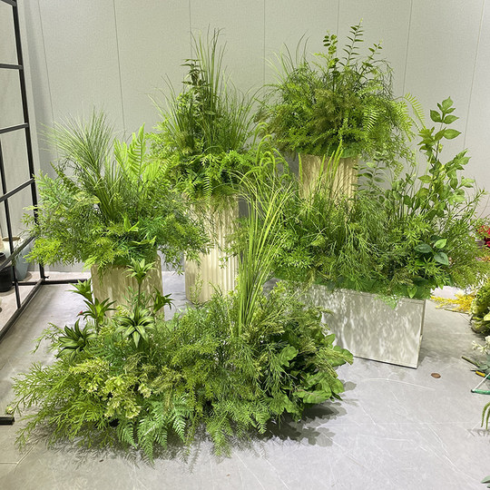 Landscaping floral forest scene path guide artificial flowers