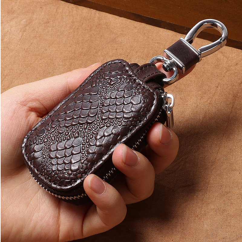 Genuine Leather Key Bag Car Key General Tide Card Men & Women Laced Creative Personality Brief Home Key Containing Bag