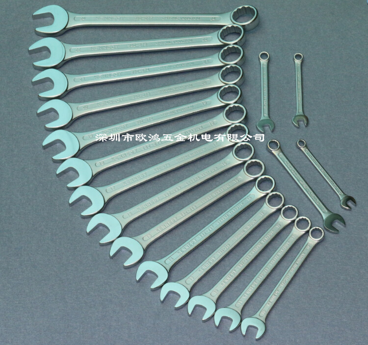 Imported British KENNEDY single industrial grade chromium vanadium steel metric dual-use wrench Plum wrench