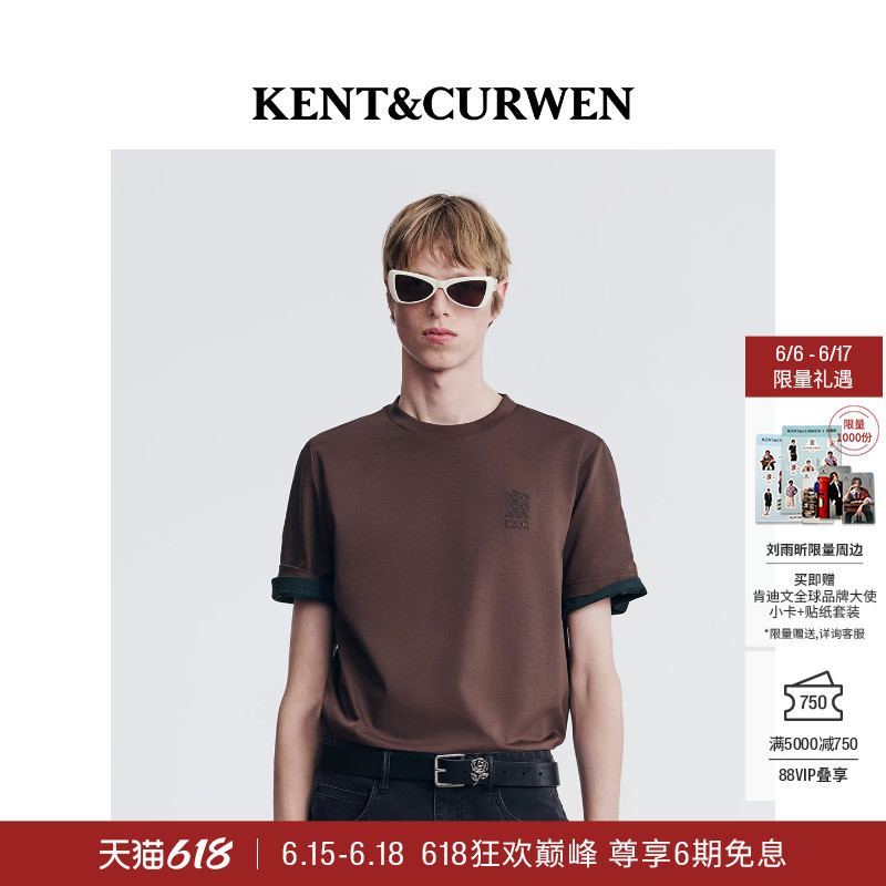 Father's Day Gift Kent&Curwen 26 New Summer Product Men's Three Lion Embroidery Casual Short-Sleeved T-Shirt