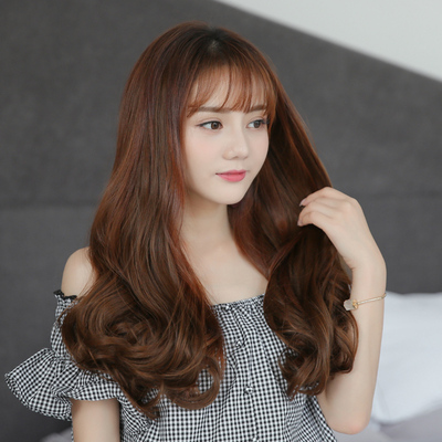 taobao agent Wig female big wave long curly curly hair invisible U -shaped half -headed half -headed simulation long straight hairstyle wig