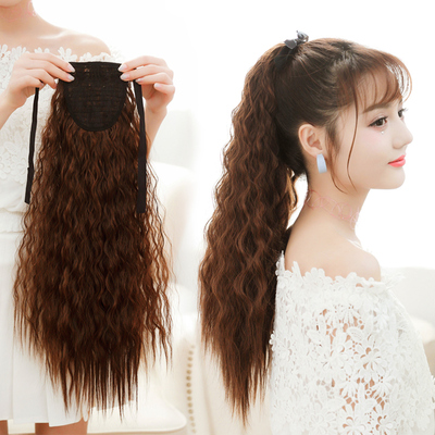 taobao agent Female hair film female long hair wool rolling ponytail corn hot curly curly hair big wave water ripple simulation strap grasping