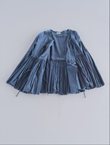 Japan YAECA khadi2022 Year of New Texture Comeback Blue Fold Shirt Hooded Sweatshirt