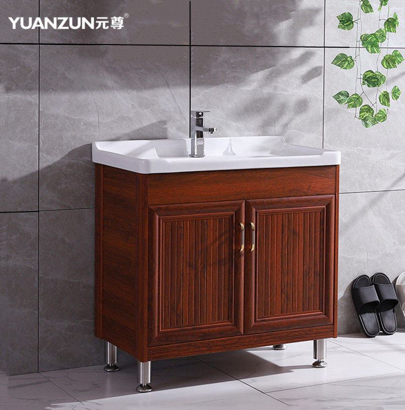Ceramic laundry basin with washboard space aluminum washbasin cabinet combination balcony laundry pool outdoor integrated laundry tank