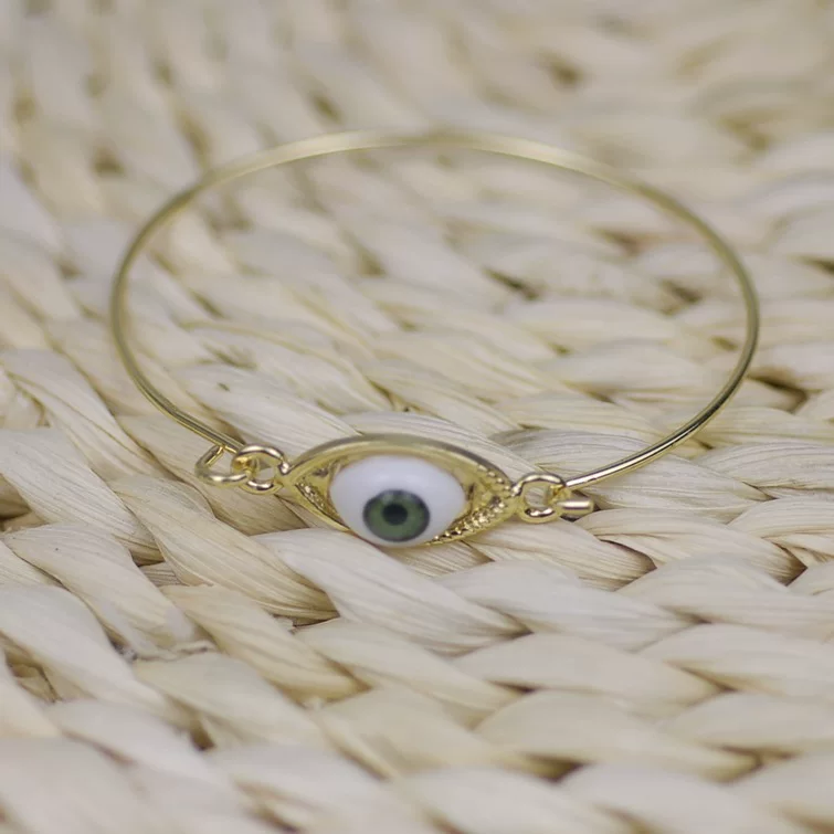[Корейская версия золотого браслета Evil Eye с мелкими деталями, украшение Кореи]
