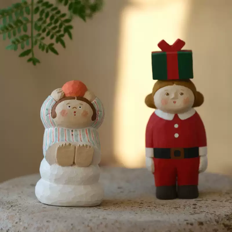 国内现货日本作家木村悠希有故事的小人陶制人偶摆件