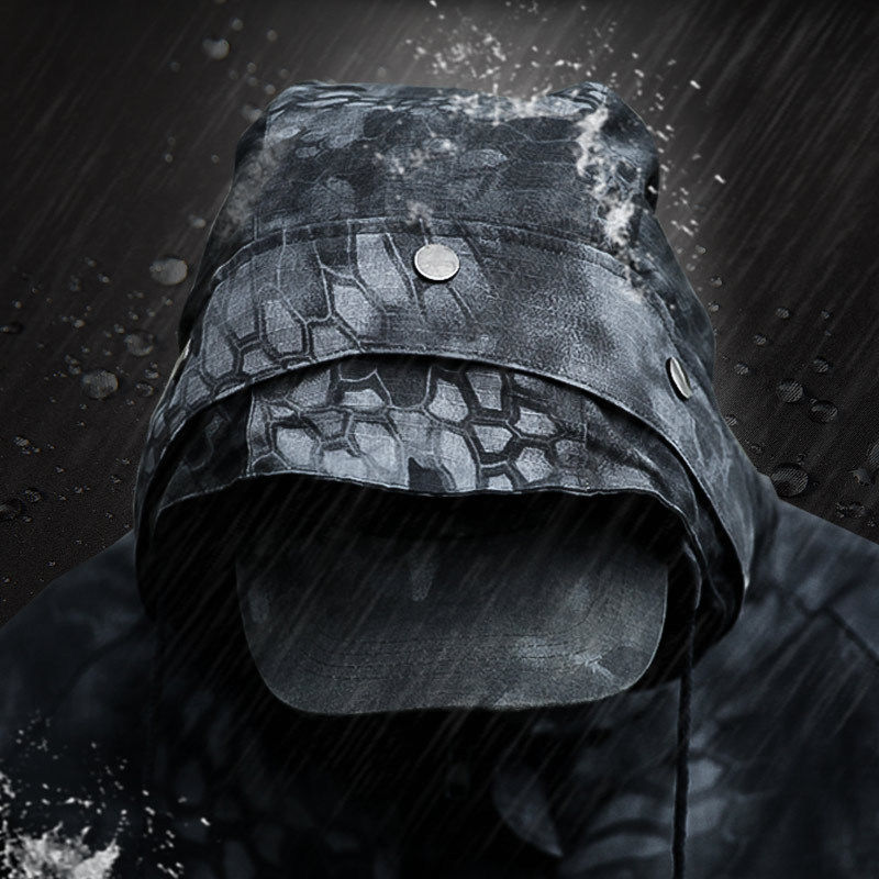 Outdoor US military memes G8 python camouflate submachine clothing men's tactical jacket plus suede waterproof wind clothes winter