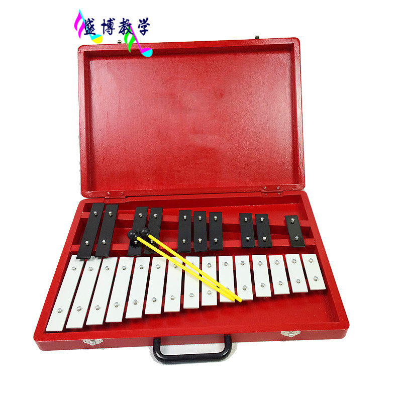 25 Sound knock on the harmonica Olf Muchen percussion children Early teaching instrument Redwood aluminum plate violin student instrument 