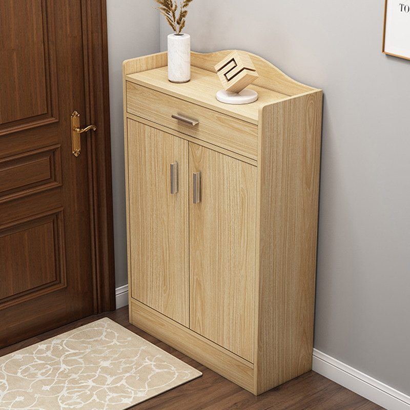 Plus High Shoe Cabinet Home Doorway Provincial Space Single Door Hyun Closing Cabinet Brief Modern Solid Wood Color Containing Cabinet Shoe Rack