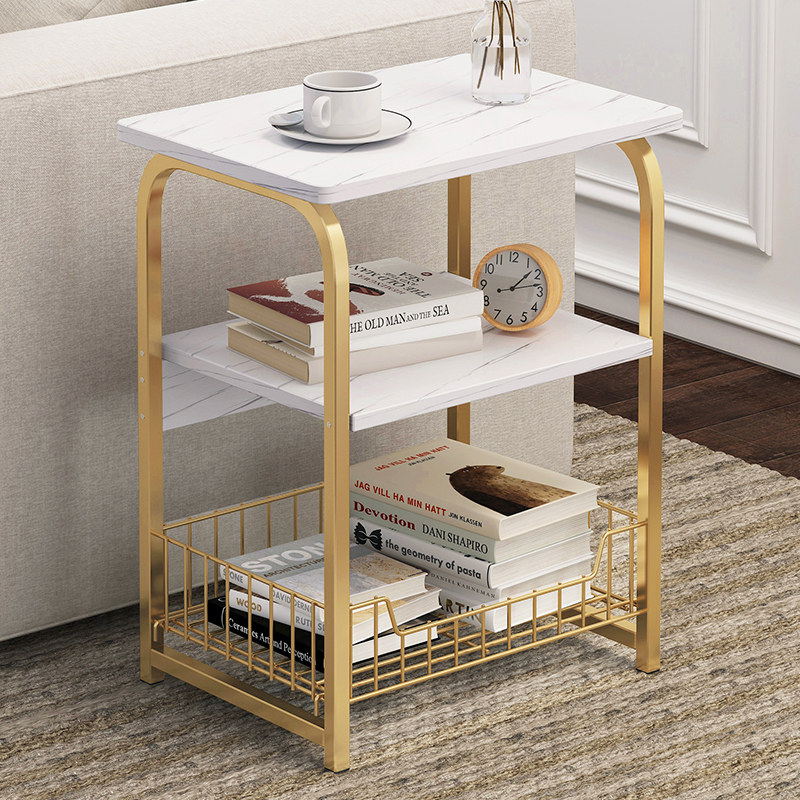 Light and luxurious tea table sofa edge a few tables Nordic creative mini bedroom bed head cabinet small table removable shelf