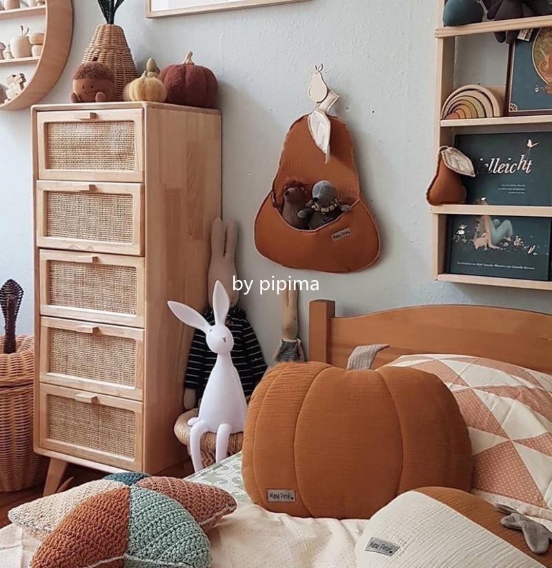 Fart Akins Polish small crowdsourced pear wall-mounted decorative creative diaper containing children's room wall decoration wall-mounted hangings