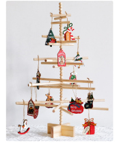 pipimom Nordic INS Christmas decoration wooden Christmas tree scene arrangement pendant Christmas gift