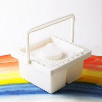 Multifunctional plastic square pen washing box watercolor water powder brush bucket washing barrel painting paint bucket 010
