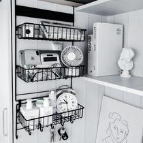 Dormitory rack free punching wall hanging student hanging bedside hanging basket female dormitory storage artifact good things