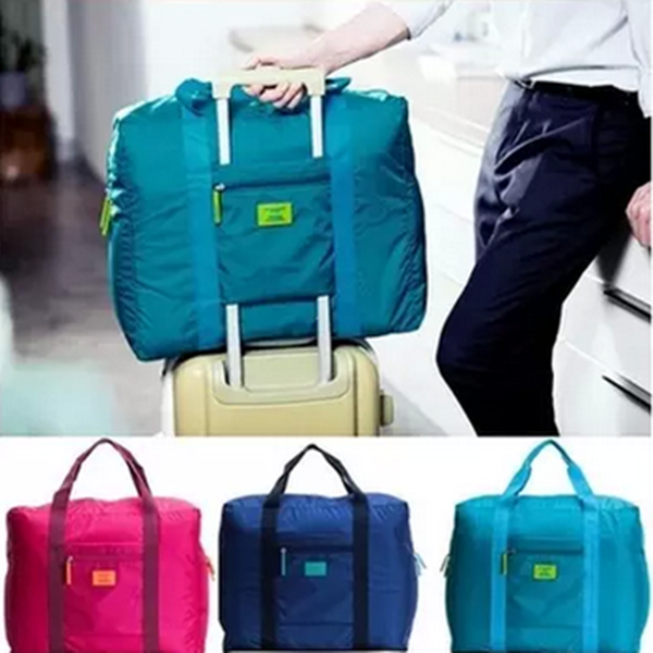 Foldable travel bag portable luggage bag women's large capacity boarding bag short-distance business trip bag men's waterproof trolley case