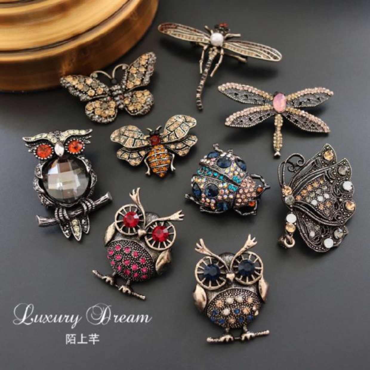Áo sơ mi trâm cài, nữ chống ánh sáng, khóa cổ áo, pin trang trí hoạt hình sáng tạo hoang dã dễ thương huy hiệu, trang sức nhỏ phụ kiện cài áo vest nữ