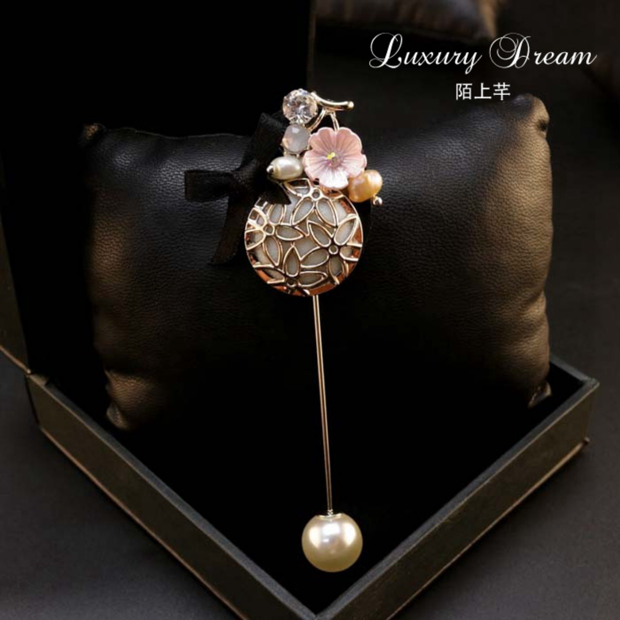 Thời trang hàn quốc trâm cài ngọc trai Pin pin stylus cardigan áo choàng khăn choàng pin phụ nữ huy hiệu cài áo