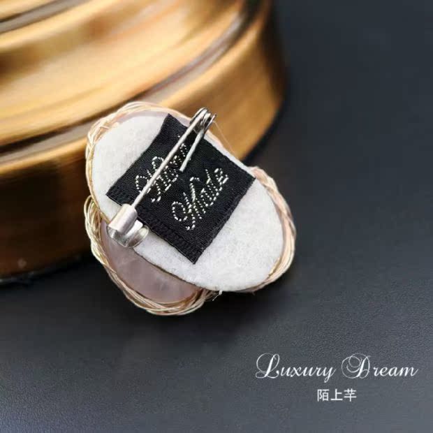 芊 Bản gốc nhỏ trâm cài trâm bằng đá tự nhiên trang trí pin Hàn Quốc Phụ kiện quần áo sang trọng cài áo chanel