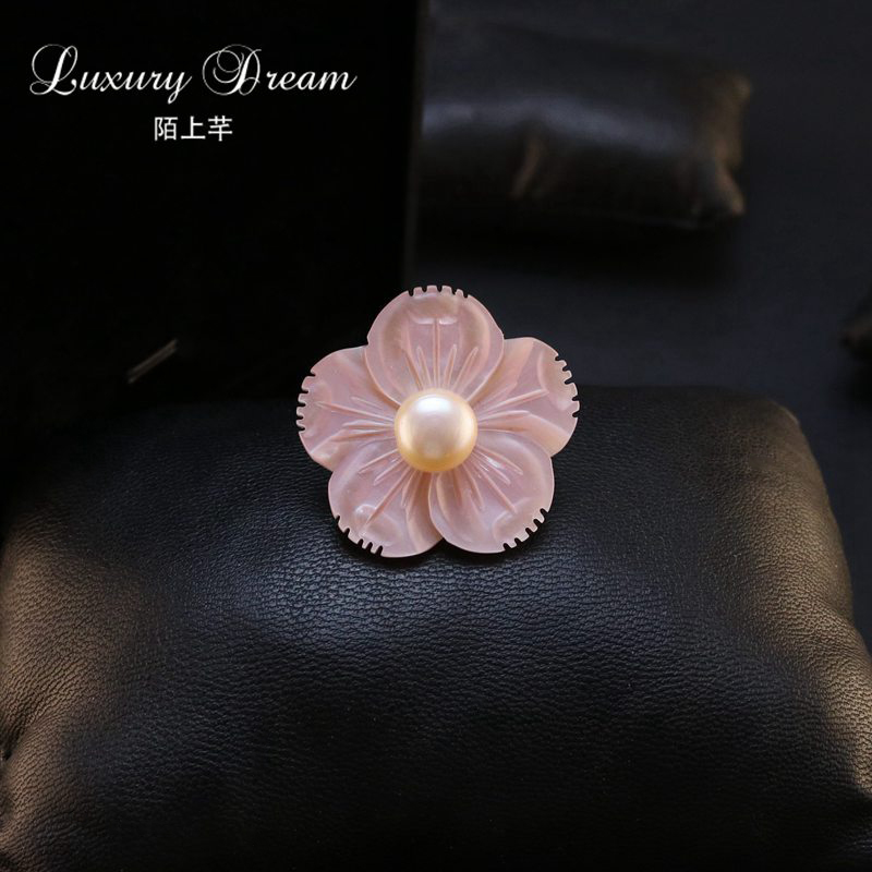 Brooch women's accessories anti-light pin decorative shell flower scarf buckle pin Mini small simple female models