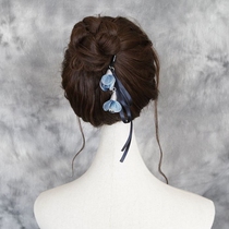 Long ribbon hair accessories Korean headdress hair ribbon hair ribbon ribbon hair rope floral headdress headstring tie Hairband rubber band