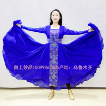 Xinjiang Uyghur этническая танцевальная площадь Dance Dance платье big swing Lie dress Opening Dancer Woma