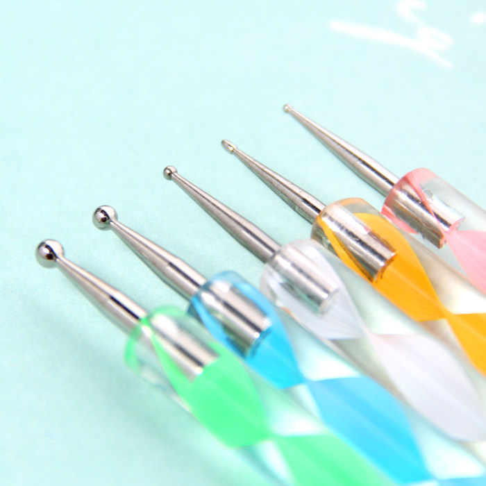 Hand indentation pen 5 folding paper model soft clay plastic clay sculpture hand - head dot drill 5 sets