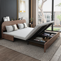 Solid Wood Sofa Bed Foldable Multifunction Living-room Bookroom Guest Room Single Double Sit-In-Use Quality Extravagant type