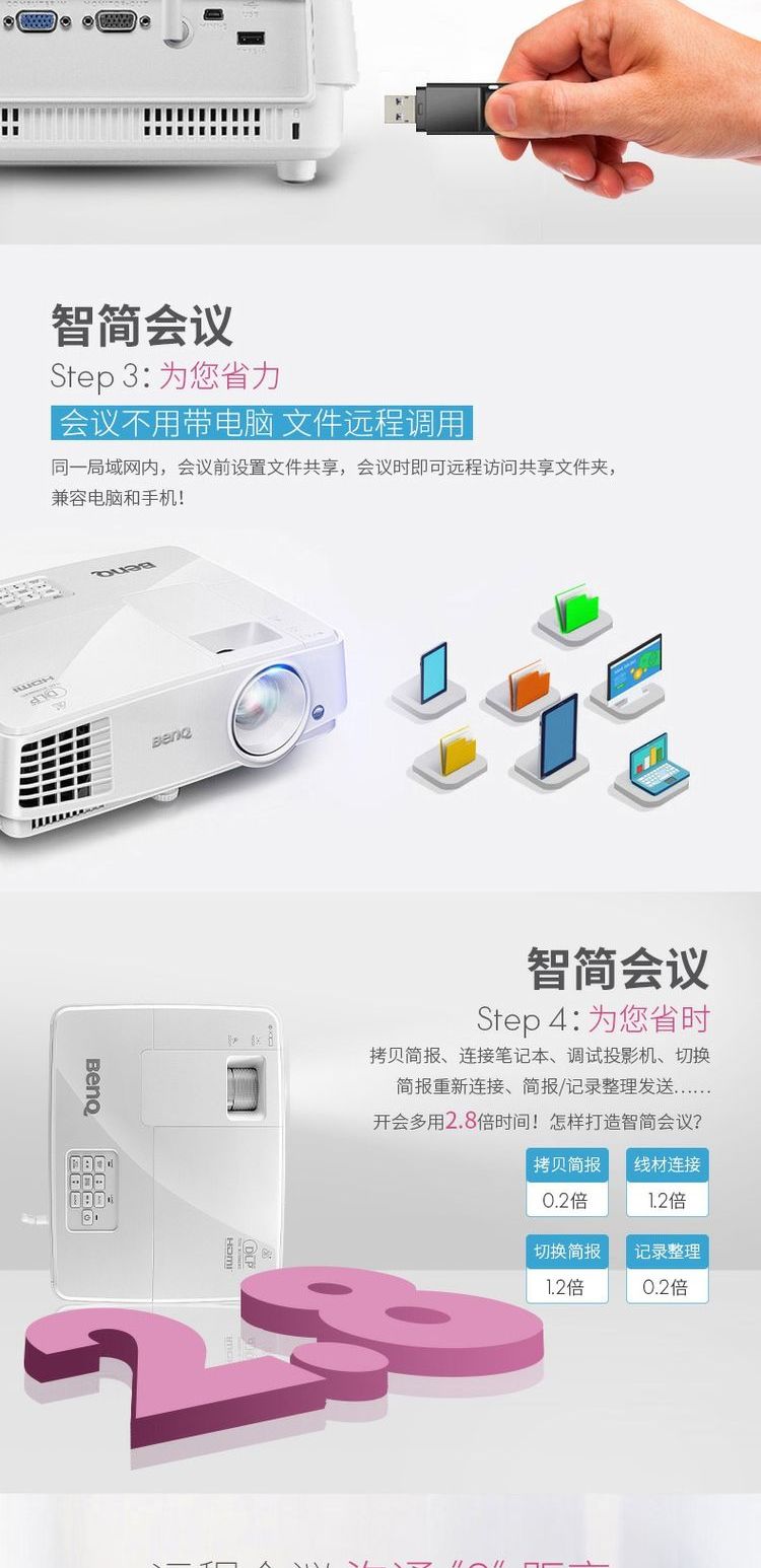 Máy chiếu kinh doanh thông minh BenQ E500 Home HD nổi bật hỗ trợ văn phòng u đĩa tích hợp không dây U đọc trực tiếp Hỗ trợ hệ thống wifi thông minh 1080P, hỗ trợ màn hình điện thoại di động - Máy chiếu máy chiếu mini cho điện thoại