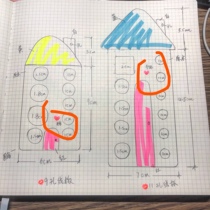 Wooden house type painted custom wool embroidered winding board (two types)