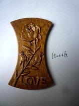 (Muqufang) Hardwood bas-relief rose LOVE winding board--E type