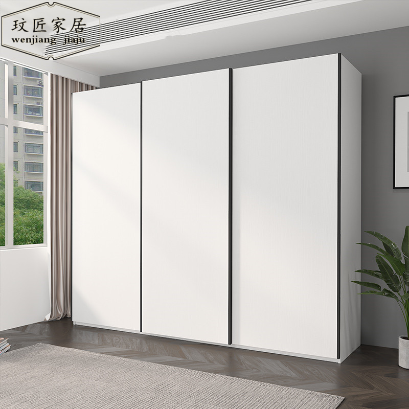 Nordic bedroom sliding door locker simple modern plate 1 8m2m 2 m 2 4m three door custom coat closet