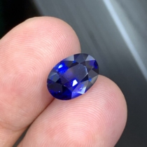 Caiyi jewelry 5 01ct Sri Lankan natural burnt royal blue sapphire bare stone high-end color treasure customization