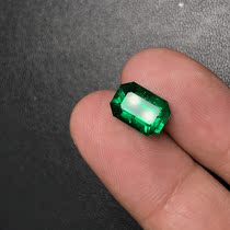 Caiyi jewelry 3 01ct natural Colombian micro-oil Musa emerald bare stone ring pendant color treasure