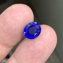 Caiyi jewelry 5 00ct Sri Lankan natural burnt royal blue sapphire bare stone high-end color treasure customization
