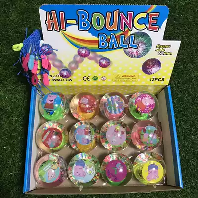 6 5 Luminous jumping ball with rope flashing ball bouncing ball jumping ball jumping ball shooting ball children toy kindergarten gift