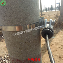 ADSS Optical Cable Overhang Wire Clamp Telegraph Pole With Tangent Wire Clamp Adjustable Stainless Steel With Hoop Overhang Wire Clamp