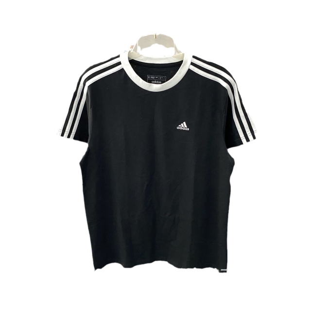 2024 Summer Adidas ແທ້ຈິງ Adidas Adidas Simple LOGO Women's Round Neck Sports Casual Short-Sleeved T-Shirt JI6977