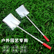 Stainless steel coal shovel Agricultural small iron shovel thickened barbecue shovel shovel Gardening tools household flower shovel Ash shovel