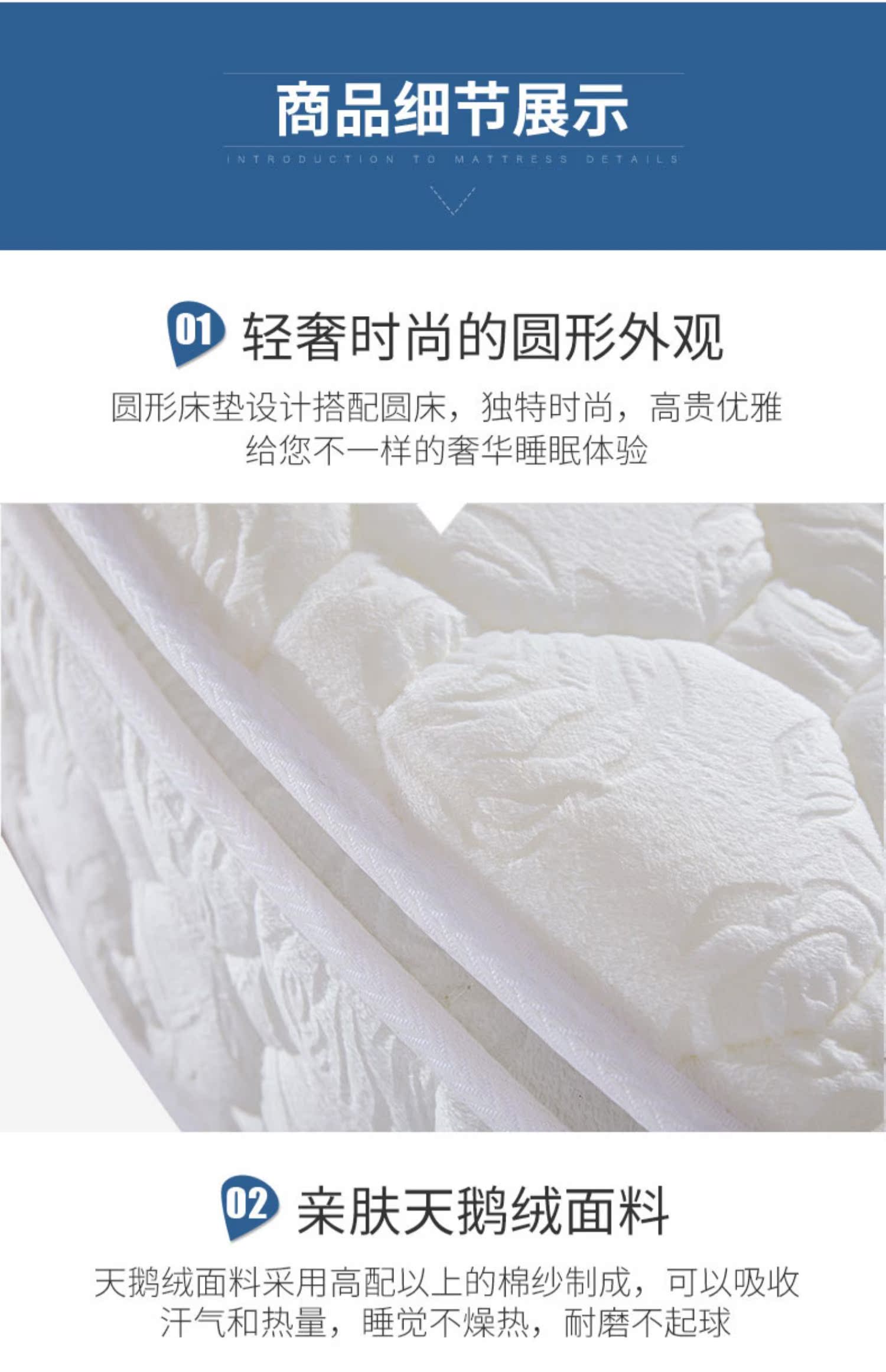 Khách sạn đặc biệt nệm tròn dày mùa xuân cao su đôi nệm Simmons 2m tùy chỉnh có thể gập lại - Nệm đệm điện hàn quốc