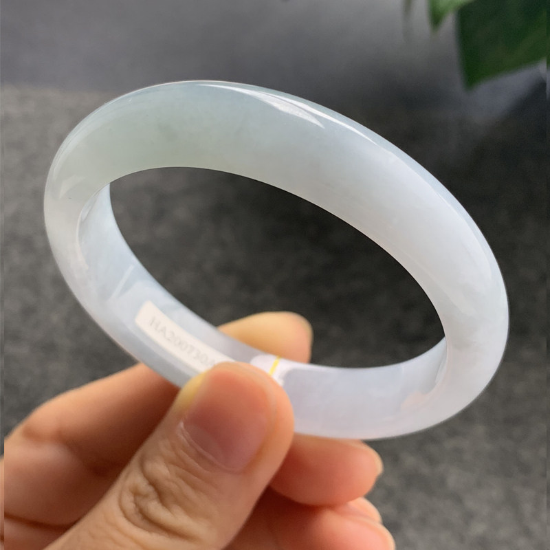 National Jade Burmese Jade Waxy Ice Jade Bracelet Natural A Female Ice Jade Bracelet Blue Water Royal Concubine Bracelet