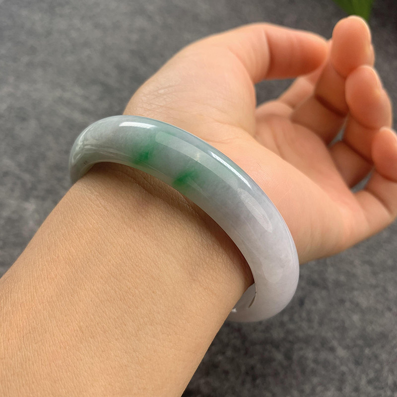 National Jadeite Live Ice Waxy Natural Fruit Green Jadeite Bracelet Ice Floating Flower Belt Yellow Jadeite Bracelet Myanmar A - Taobao