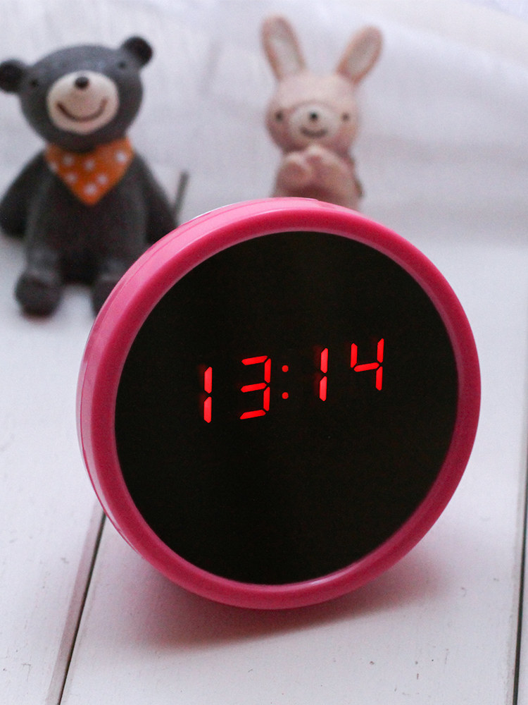 Alarm clock Creative electronic mini luminous Nordic bed personality Lazy small simple student clock Bedroom small