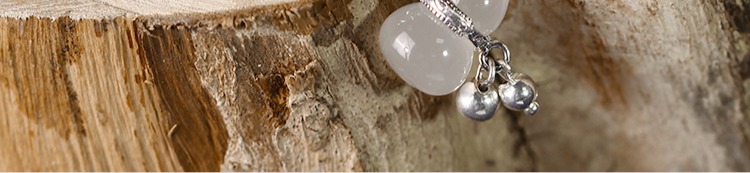 S925 sterling bạc tự nhiên chalcedony vòng chân nữ vòng tay ngọc bích Thái bạc 2019 mới chân nhẫn quà tặng bạc lắc chân nữ pnj