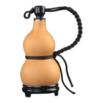 Natural large lacquer wine gourd boutique gourd wine jug ancient style portable small kettle cultural toy open ornament pendant