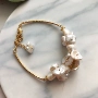 Phong cách thiết kế Bản giao hưởng tự nhiên Hình Baroque Pearl Vòng đeo tay đơn giản C4 - Vòng đeo tay Cuff vòng đeo tay nữ