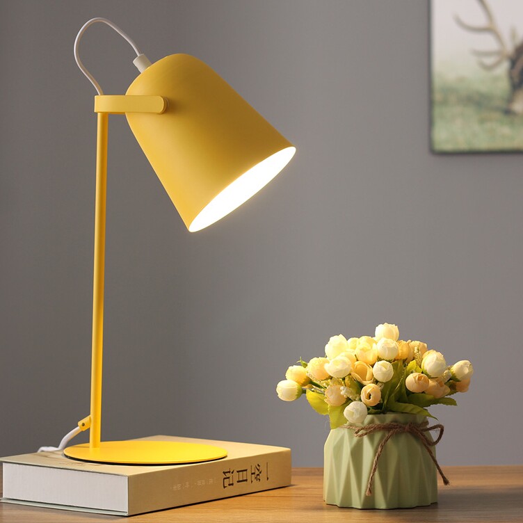 Simple modern macaron table lamp study special bedroom bedside lamp writing lamp eye protection desk student dormitory lamp