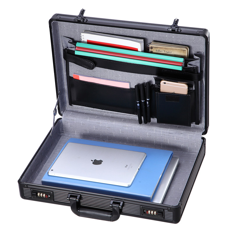 Mobile Password Box Containing Documents Business Briefcase Insurance Notebook ultra-thin aluminum alloy Case Men's style