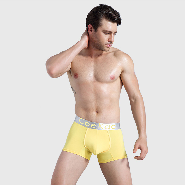 4 hộp quà tặng nam đồ lót nam boxers thoải mái U lồi thở eo bốn-horn quần thanh niên