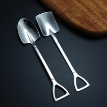 Stainless Steel Self-reliance Spoon Creative Retro Eating Watermelon God Ware Cute Iron Shovel Scoop Spoon Fruit Sweet Ice Cream Spoon